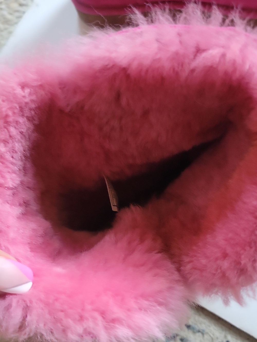 UGG Pink Suede Boot with Ribbon Detail - Picture 5 of 11